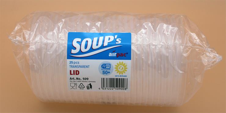 Soup TOGO Deckel Airpac transparent- 25 Stück