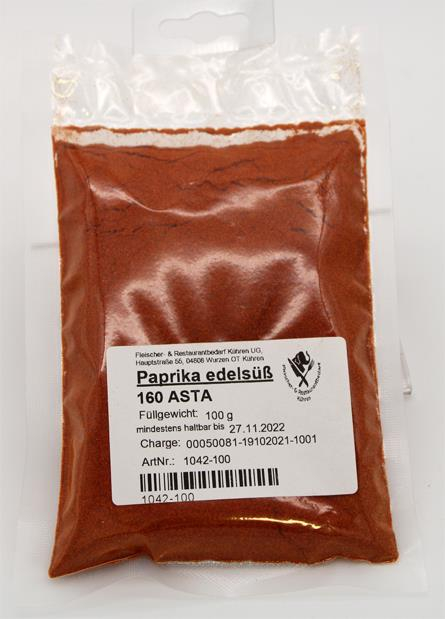 Paprika edelsüß 160 ASTA 100 g