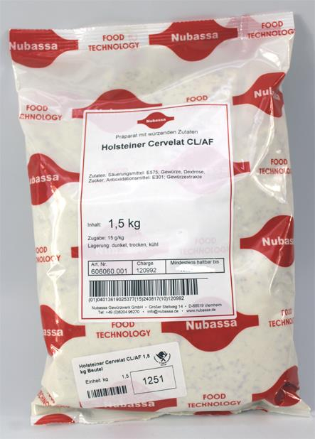 Nubassa Holsteiner Cervelat CL/AF 1,5 kg Beutel 