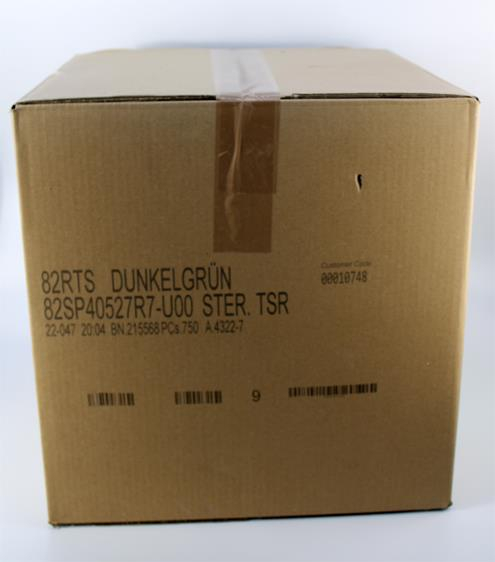 750 Schraubdeckel dunkel grün TO82 im Karton für Schraubgläser