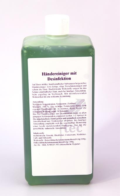 Bio Tec Händereiniger grün m. Desinfektion  1 Ltr.