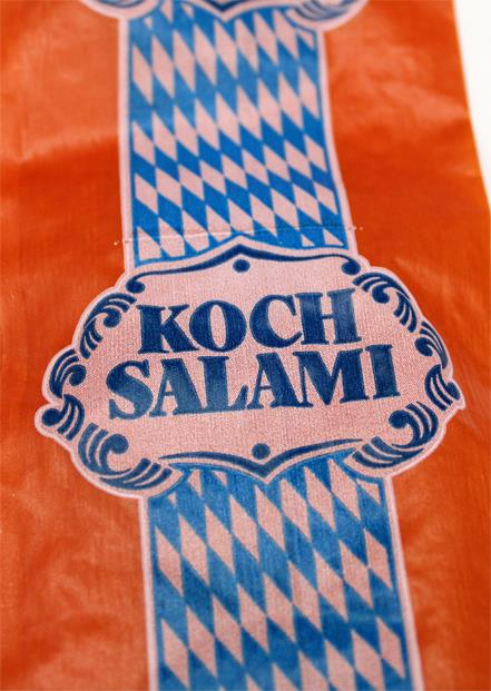 Kochsalami 55/25 Bayernraute 25 Abschn. Faser D blau/weiß geb.