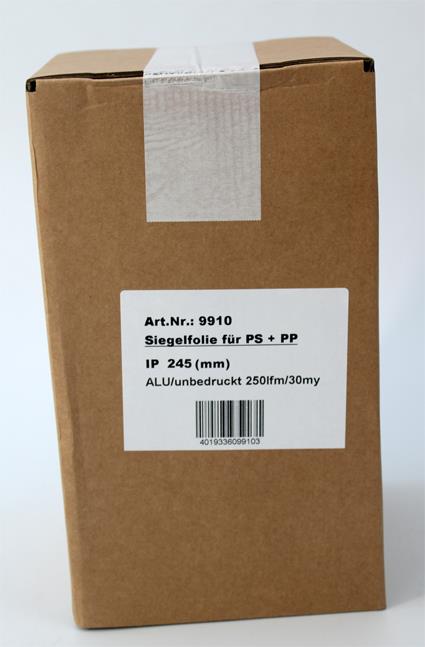 Thermo-Alufolie Siegelfolie 245mm x 250m 30 µ