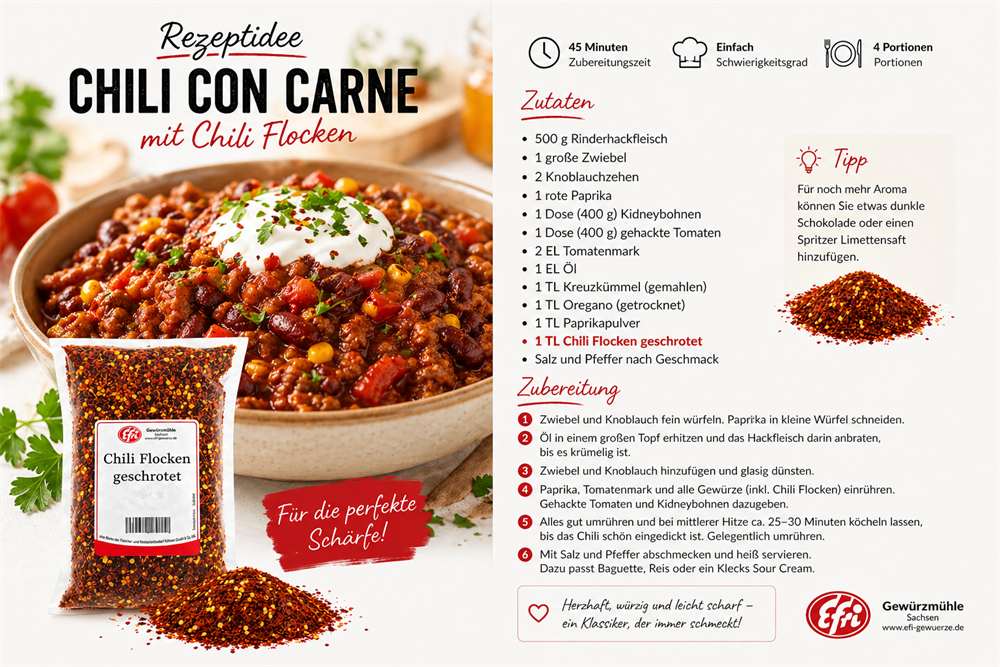 Chili Flocken geschroten 250 g