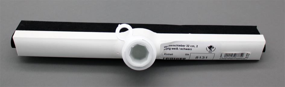 Wasserschieber 32 cm, 2 lippig weiß / schwarz 320x35x80 mm