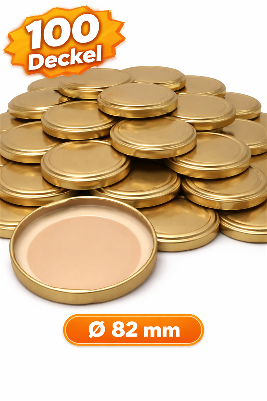 Deckel TO82 "gold" 100 Stück