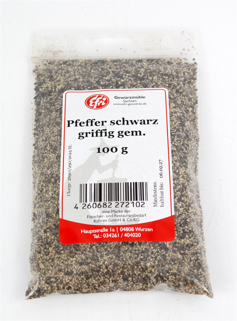 Pfeffer schwarz griffig gemahlen 100 g