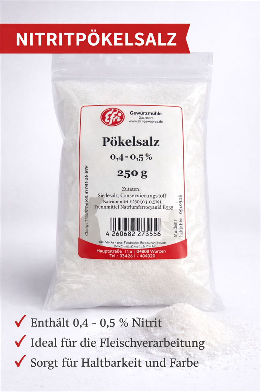 Pökelsalz  0,4-0,5 % / 250 g 
