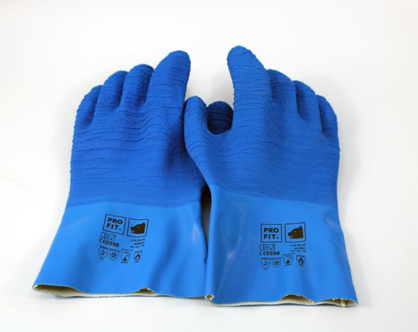 Abschwartehandschuhe Latex angeraut blau 1 Paar Gr.10/ XL      