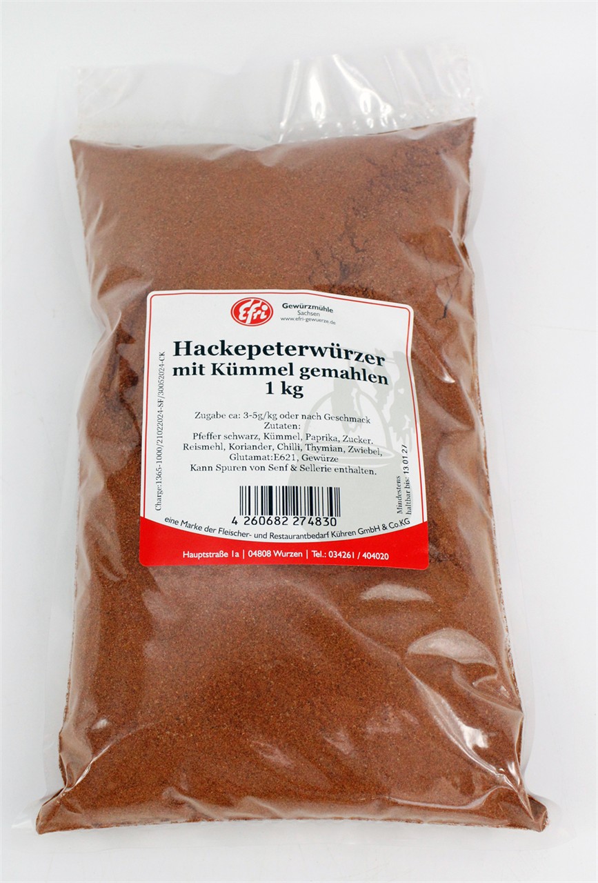 Hackepeterwürzer mit Kümmel gemahlen 1 Kg Efri