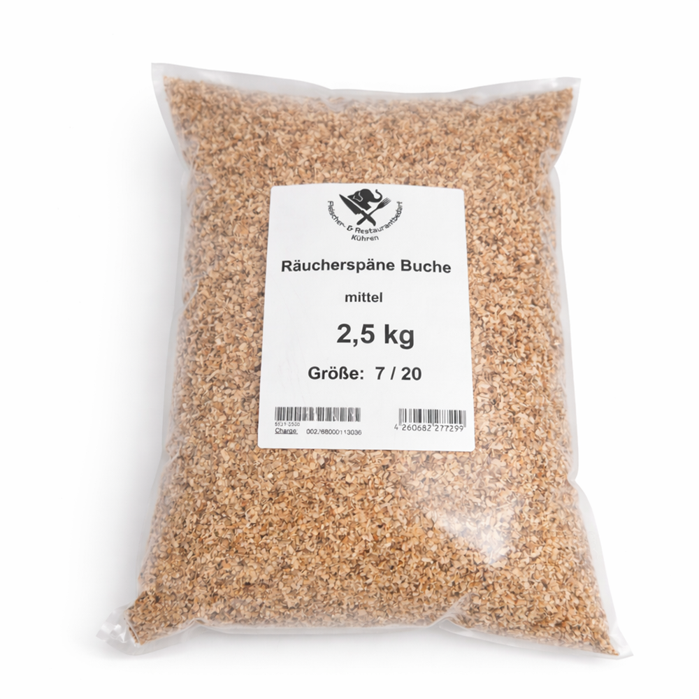 Räucherspäne  Buche 7/20 mittel 2,5 kg Beutel