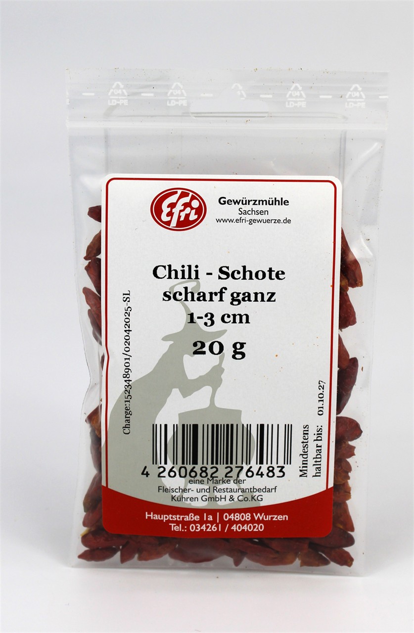 Chili Schote scharf 1-3 cm 20g
