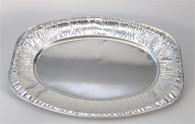 Alu-Servierplatte klein oval 1Stück 333 x 233 mm