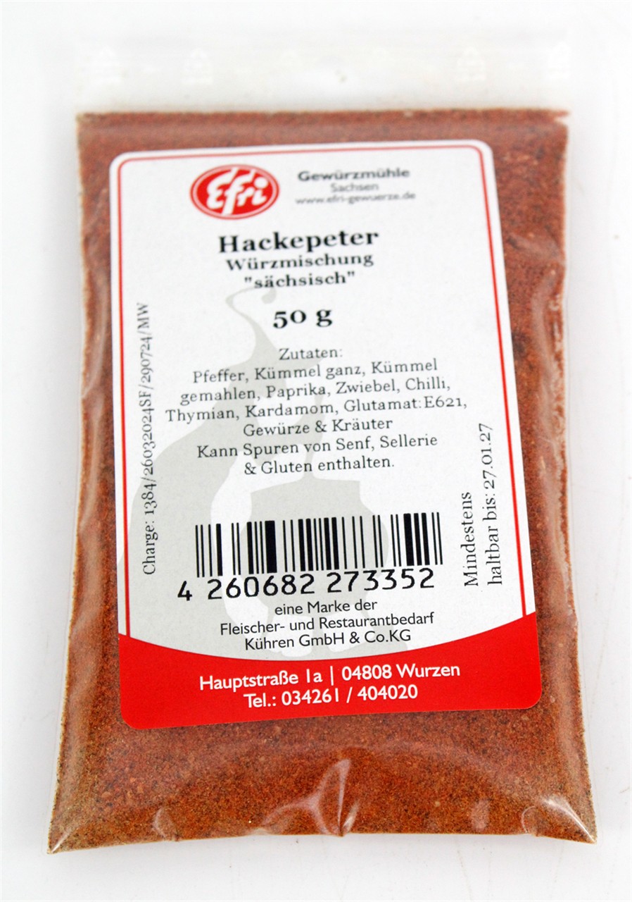 Hackepeter sächs. Würzmischung 50g m. Kümmel ganz 