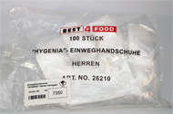 Einweghandschuhe transparent 100 Stück HYGENIA Herren