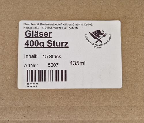 Einmachgläser 435 ml Sturz 15 Stück im Karton TO82 
