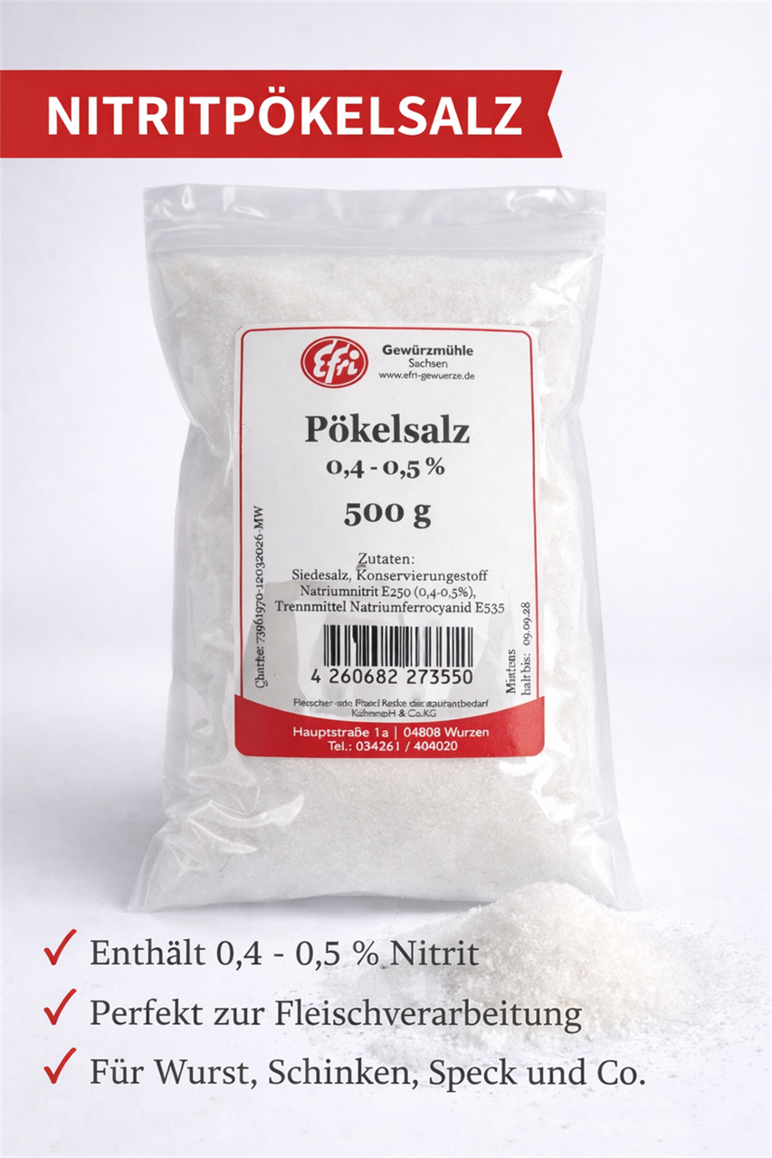 Pökelsalz  0,4-0,5 % / 500 g 
