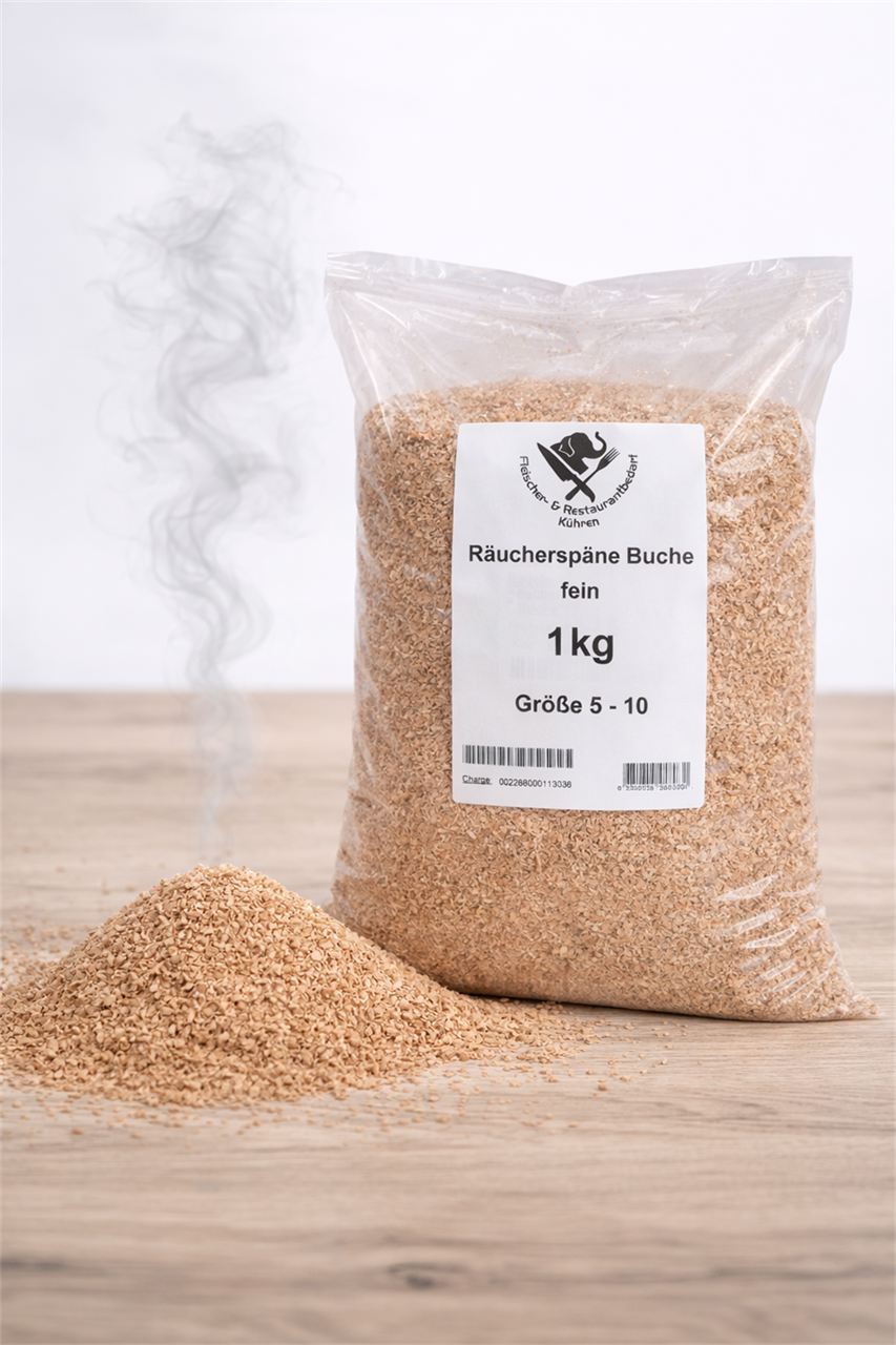 Räucherspäne Buche 5/10 fein 1kg Beutel