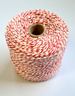 Wurstbindfaden rot/weiß 500g
