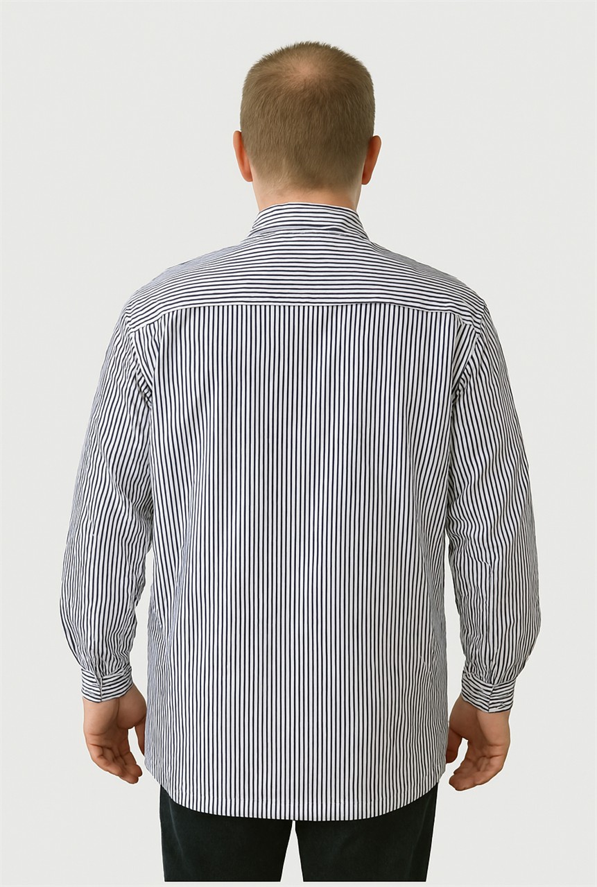 Fleischerbluse "Kassel" Stoff B 1/1 Arm Gr. 62