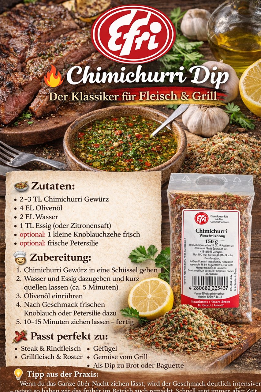 Efri- Chimichurri Gewürzmischung Argentinien 150g