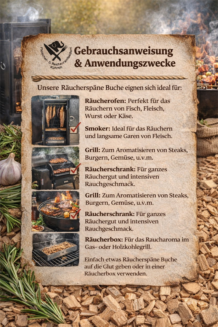 Räucherspäne  Buche 5/10 fein 2,5 kg Beutel