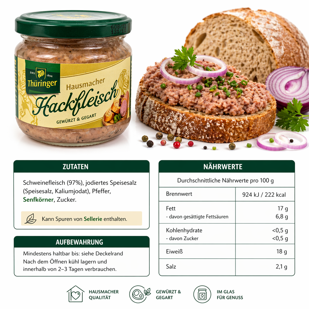 Thüringer Hackfleisch im 160g Glas