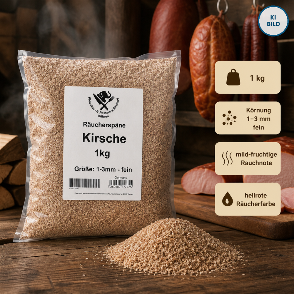 Räucherspäne Kirsche 1kg fein