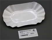Pappschüssel 10x17x3 250 Stk. weiß KU0B