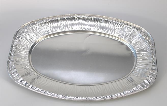 Alu-Servierplatte klein oval 1Stück 333 x 233 mm