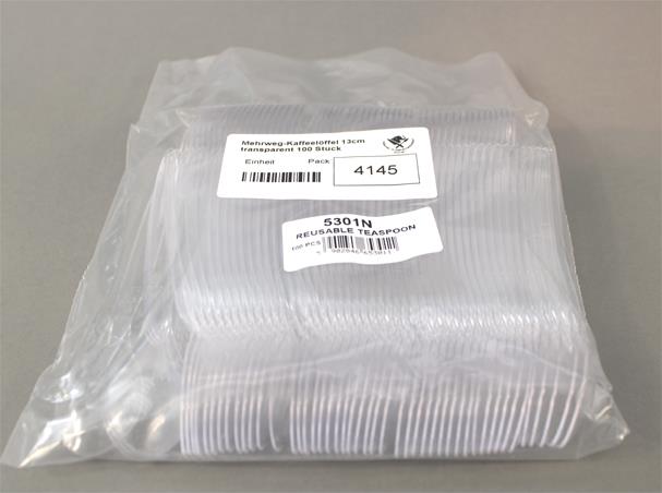 Mehrweg-Kaffeelöffel 13cm transparent 100 Stück