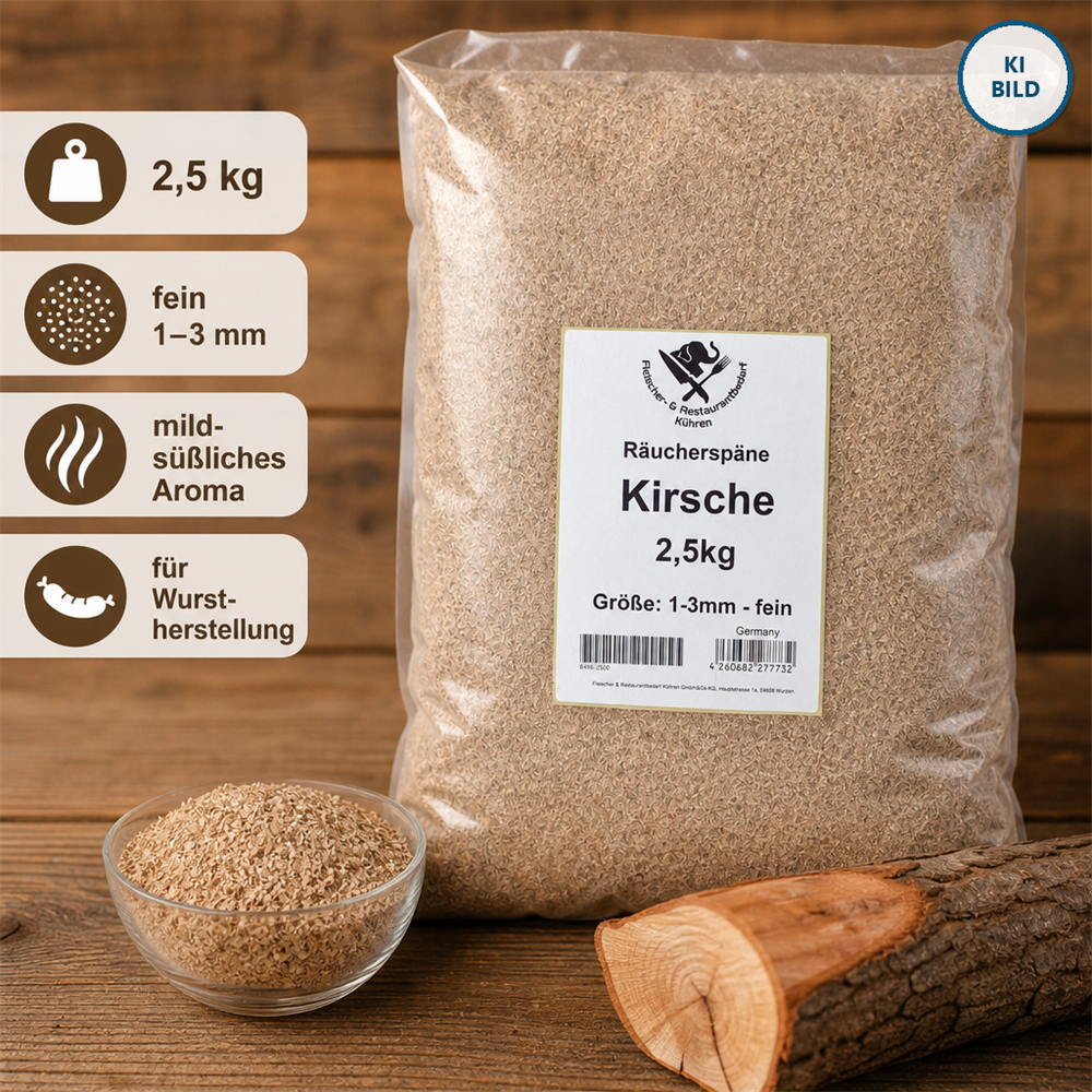 Räucherspäne Kirsche 2,5kg fein