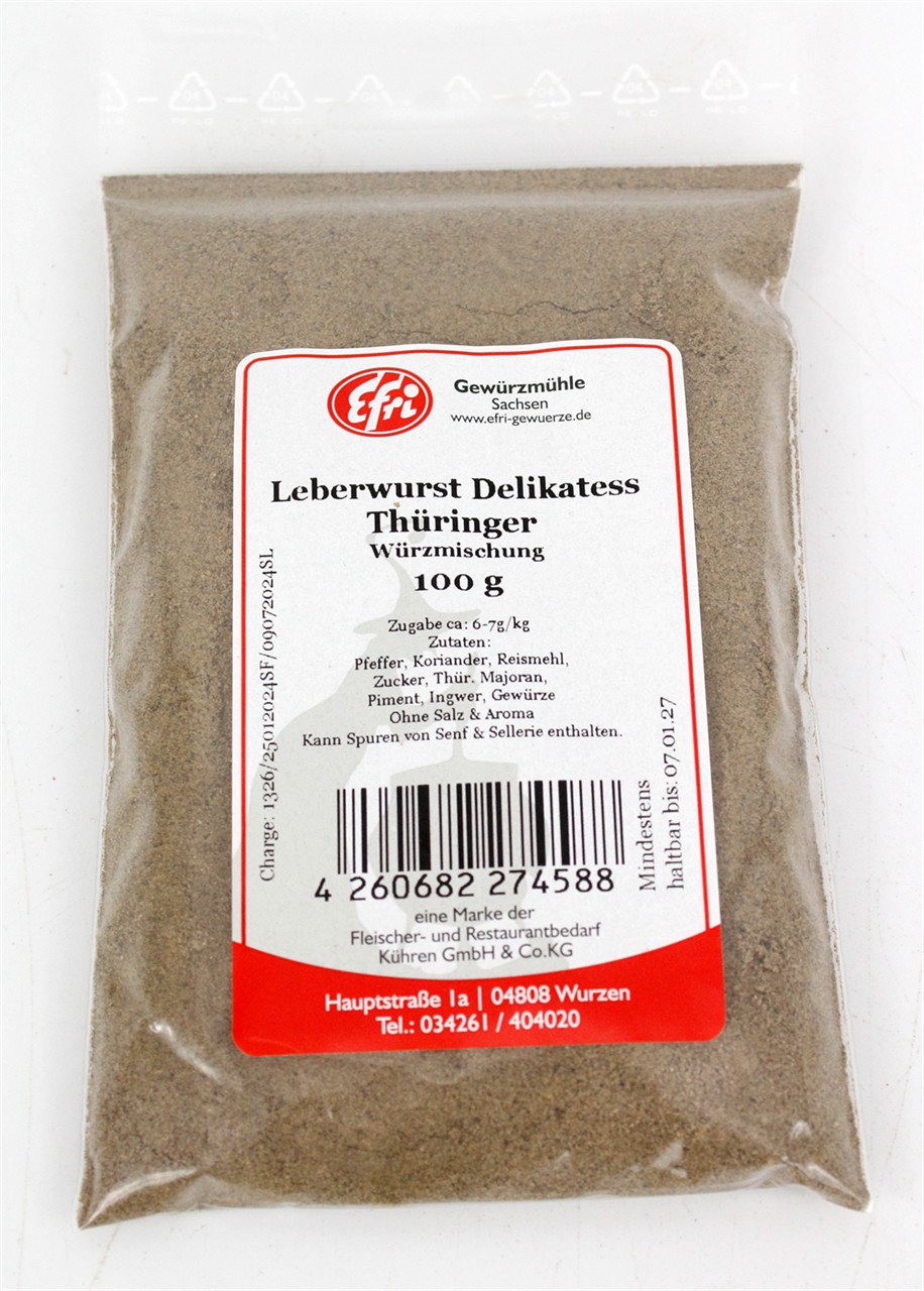 Leberwurst Delikatess Thüringer 100g Efri