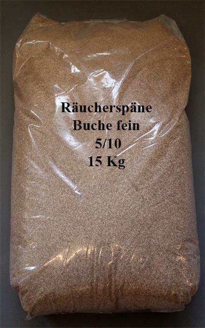 Räucherspäne Buche 5/10 fein 15 kg Sack
