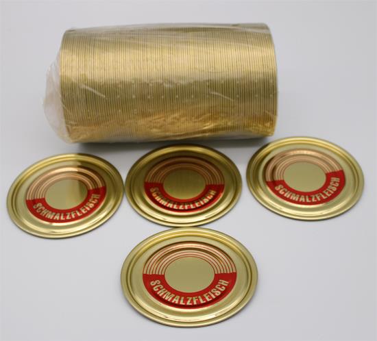 Deckel f. Dosen 99er "Schmalzfleisch" 100 Stk/Packung