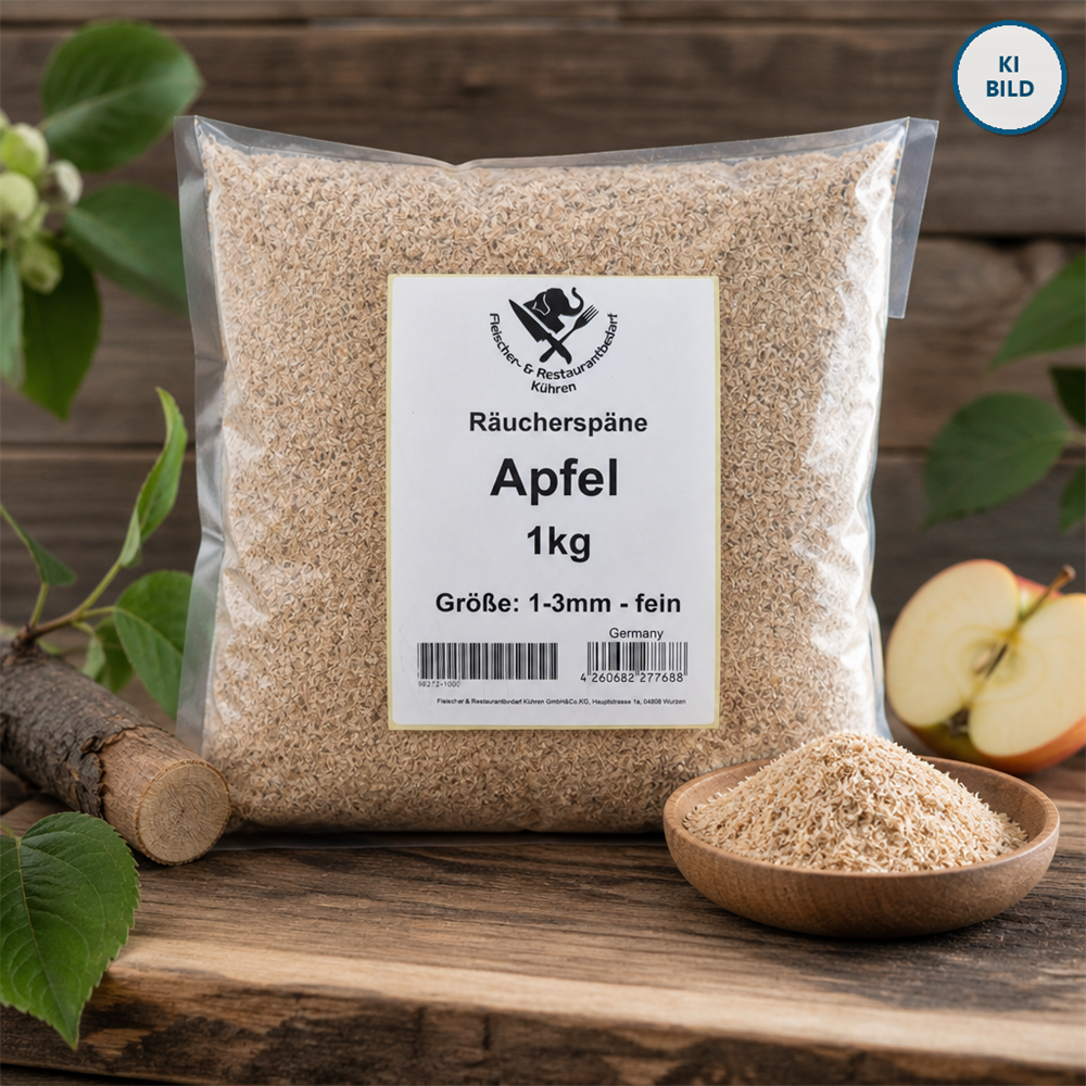 Räucherspäne Apfel 1-3mm fein 1kg
