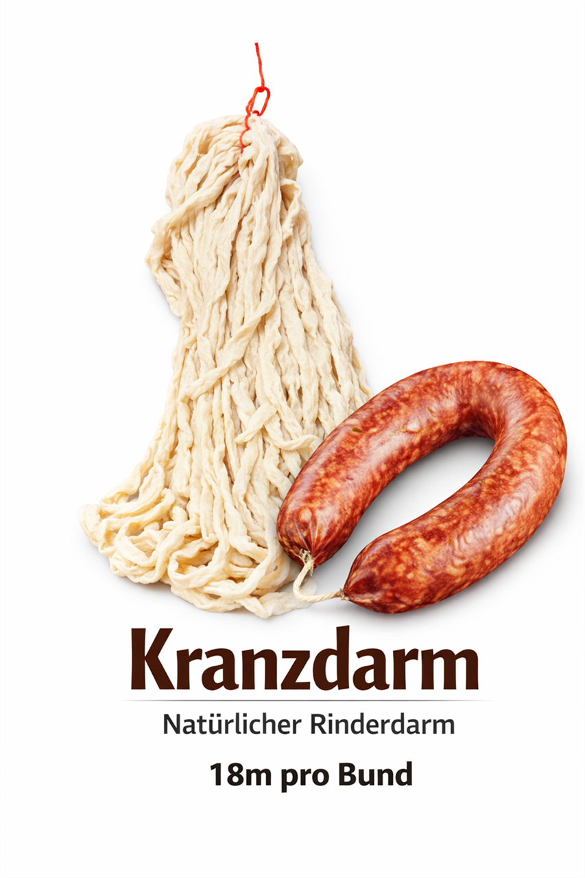 Rinderkranzdarm 40/43 kochfest 18m trocken gesalzen