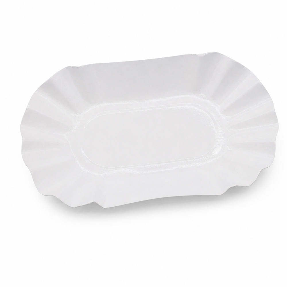 Pappschüssel 10x17x3 250 Stk. weiß KU0B