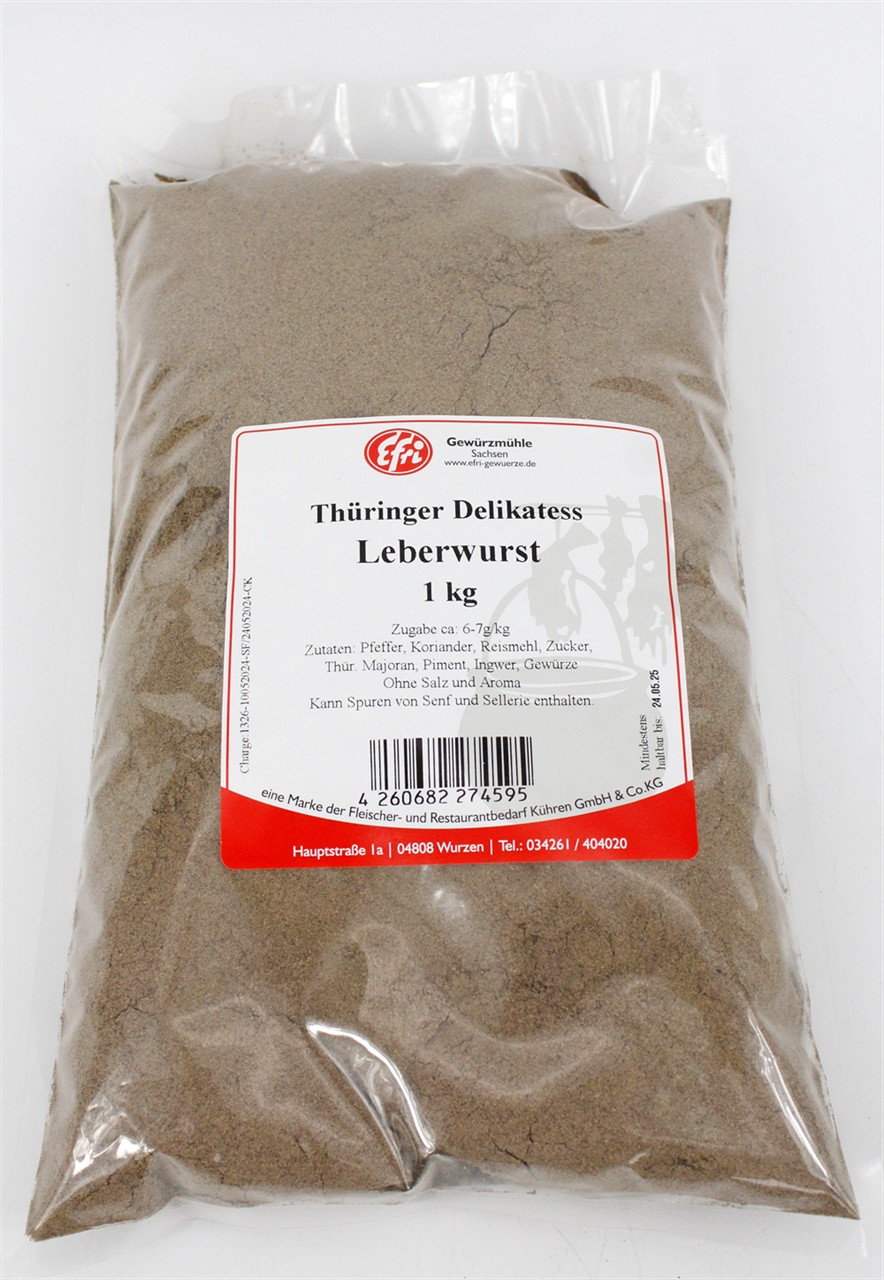 Leberwurst Delikatess Thüringer 1kg Efri