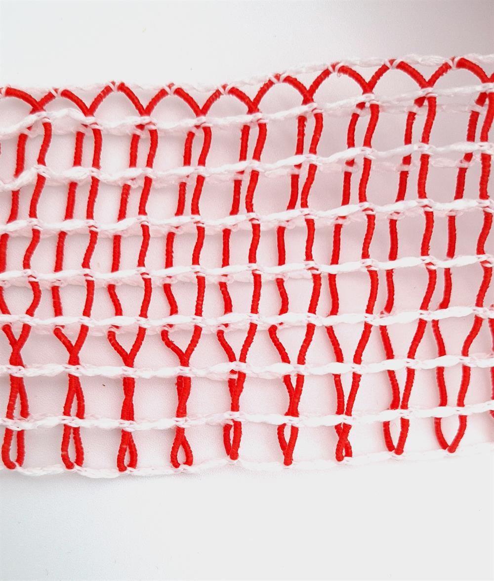 Schinkennetz rot/weiß 22er Maschen 5m 