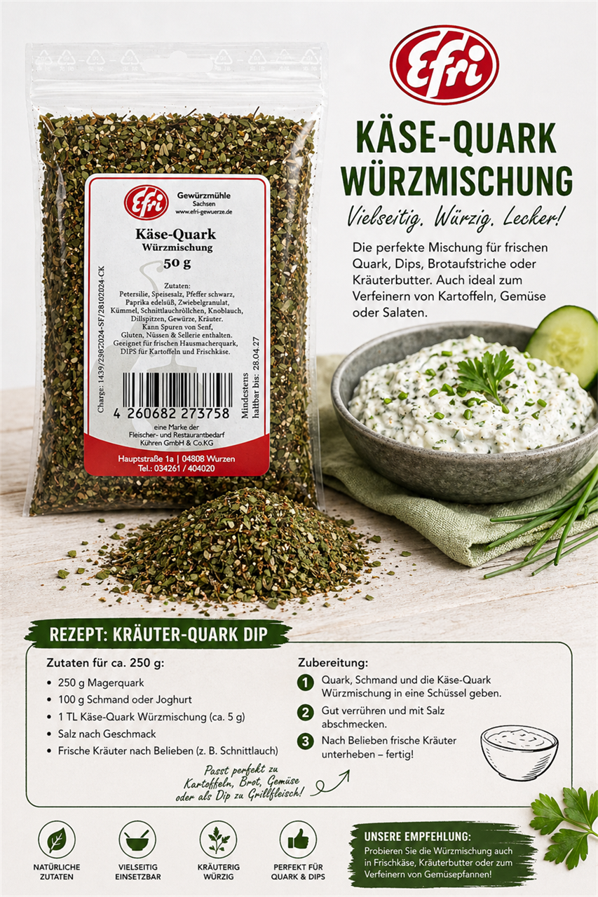 Käse-Quark Würzmischung Efri 50g