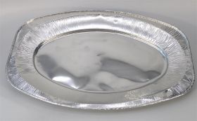 Alu-Servierplatte mittel oval 1Stück 445 x 295 mm