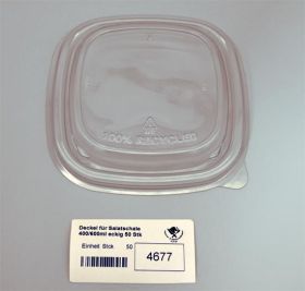 Deckel für Salatschale 400/600ml eckig 50 Stk