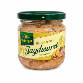 Thüringer Jagdwurst im 160g Glas 