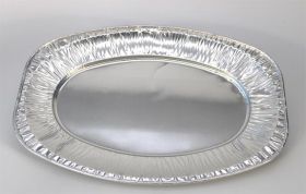 Alu-Servierplatte klein oval 1Stück 333 x 233 mm