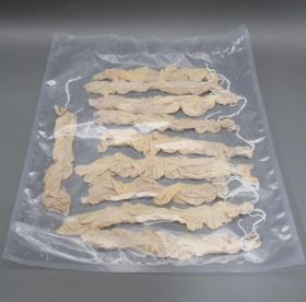 10 Stück Schweinekrause Kaliber 52/56 abgebunden mit Schlaufe 27cm 